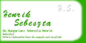 henrik sebeszta business card